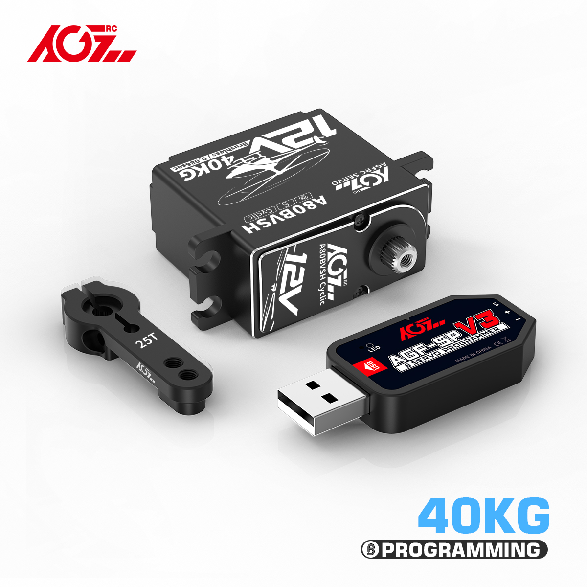 AGFRC A80BVSH Cyclic 40KG 0.08 - Rc Helicopter Battery 评论和价格
